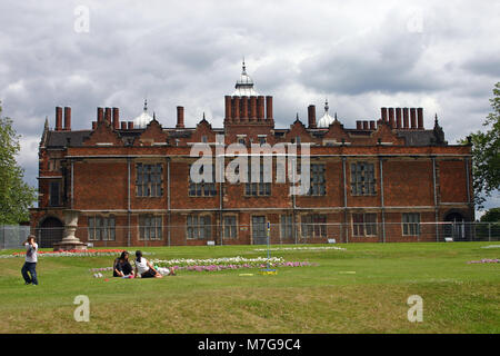 Hintere Erhöhung von Aston Hall, Jacobean Mansion, Birmingham Stockfoto