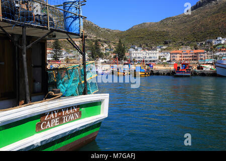 Der Hafen von Kalk Bay, der False Bay, auf der Kap Halbinsel, in der Nähe von Kapstadt, Südafrika Stockfoto