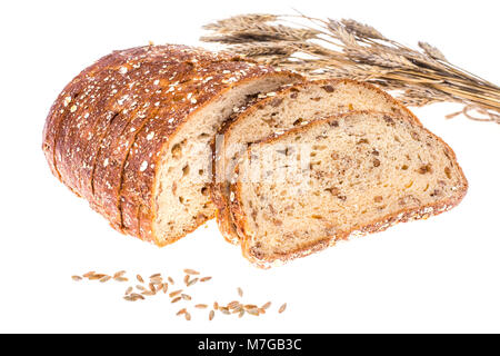 Vollkornbrot mit Samen Stockfoto