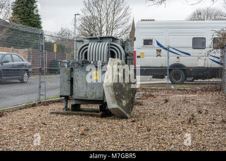 Ausstattung in einem elektrischen Sub Station. Stockfoto