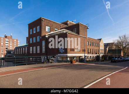 Die pathologisch-anatomisch Laboratorium der ehemaligen Wilhelmina Gasthuis (Krankenhaus) das Gebäude im Stil der Amsterdamer Schule gebaut wird. Stockfoto