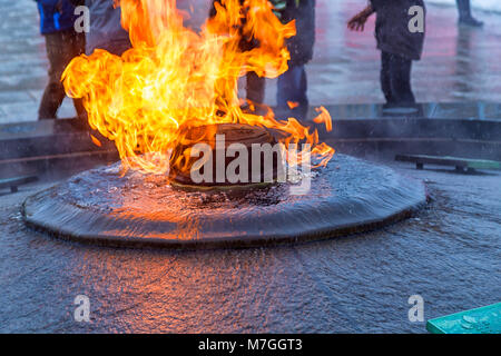 Parliament Hill in Ottawa, Ontario, Kanada, Centennial Flame Stockfoto