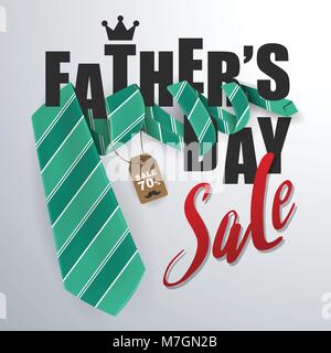 Vatertag Verkauf Promotion Banner Hintergrund. Vector Illustration Stock Vektor