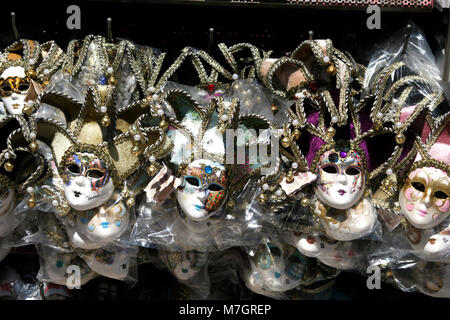 Venedig Italien Masken für den Karneval für den Verkauf an Touristen 2010 Stockfoto