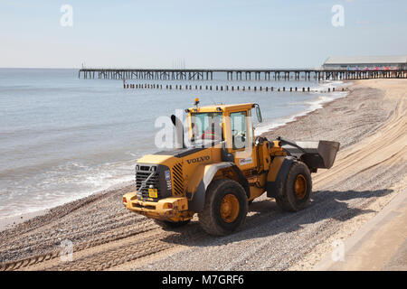 Lowestoft Strand Wartung Stockfoto