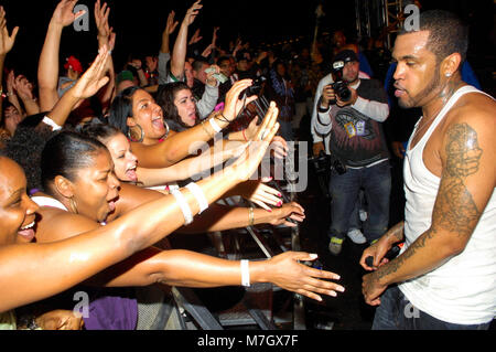 Rapper Lloyd Banks von G-Unit führt auf dem Dies ist 50 Festival at Governor's Island am 3. Oktober 2009 in New York. Stockfoto