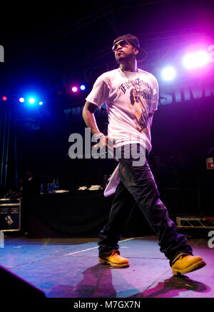 Rapper Lloyd Banks von G-Unit führt auf dem Dies ist 50 Festival at Governor's Island am 3. Oktober 2009 in New York. Stockfoto