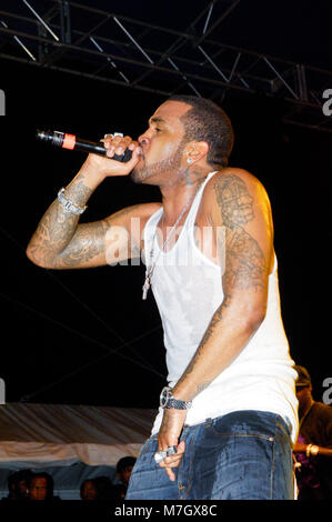 Rapper Lloyd Banks von G-Unit führt auf dem Dies ist 50 Festival at Governor's Island am 3. Oktober 2009 in New York. Stockfoto