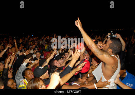 Rapper Lloyd Banks von G-Unit führt auf dem Dies ist 50 Festival at Governor's Island am 3. Oktober 2009 in New York. Stockfoto