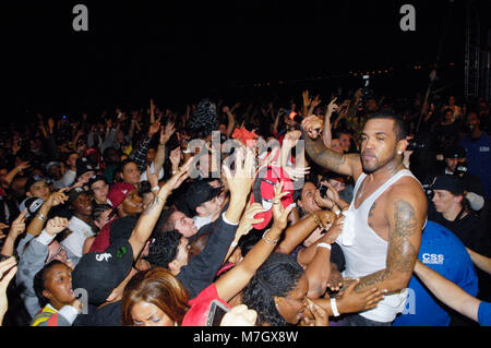 Rapper Lloyd Banks von G-Unit führt auf dem Dies ist 50 Festival at Governor's Island am 3. Oktober 2009 in New York. Stockfoto