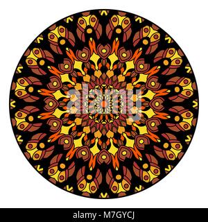 Bunte Mandala auf weißem Hintergrund Stock Vektor