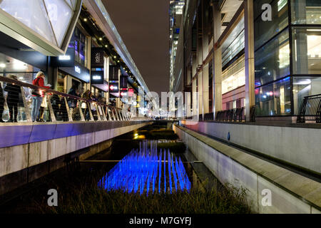 Winter Lights Festival in Canary Wharf in London UK 2018 Stockfoto