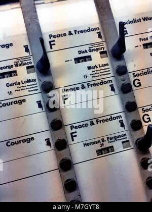 Vintage US Voting Machine Stockfoto