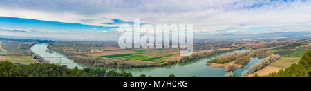 Ebro, Spanien, in der Nähe von Mora la Nova und Mora d'Ebre Stockfoto