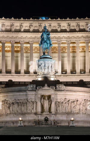 Equestrain Statue von Victor Emmanuel, Altare della Patria, Rom, Italien Stockfoto