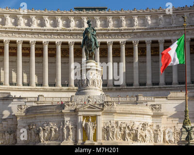 Equestrain Statue von Victor Emmanuel, Altare della Patria, Rom, Italien Stockfoto