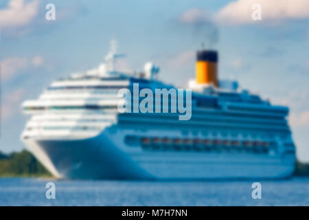 Kreuzfahrtschiff - weiche Linse bokeh Bild. Defokussiertem Hintergrund Stockfoto