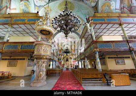 JELENIA Gora, Polen - Juli 07, 2017: Innenraum der ehemaligen Evangelischen Kirche der Gnade. Die Kirche wurde nach einer religiösen Krieg und war auf S basieren. Stockfoto