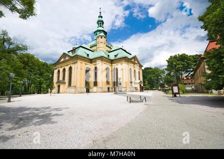 Ehemalige Evangelische Kirche der Gnade in Jelenia Gora, Polen. Die Kirche wurde nach einer religiösen Krieg und wurde auf die Kirche St. Katharina auf Lager basieren. Stockfoto