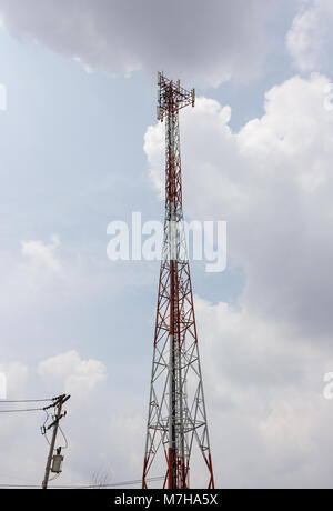 Telecommunication Tower in Asien Stockfoto