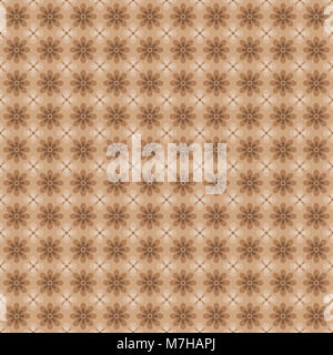 Braun nahtlose Muster mit geometrischen floralen Ornament Stockfoto