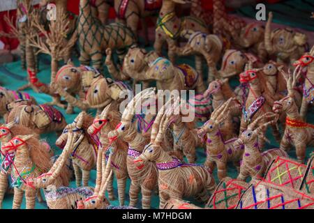 Rajsthani Kultur, Kathputli, Farben Indiens, Shilpgram, Udaipur, der Stadt der Seen, Exlpore Rajsthan, Indien, Farben Indiens, shilpgram Festival Stockfoto