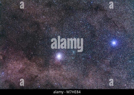 Alpha und Beta Centauri in Centaurus. Stockfoto