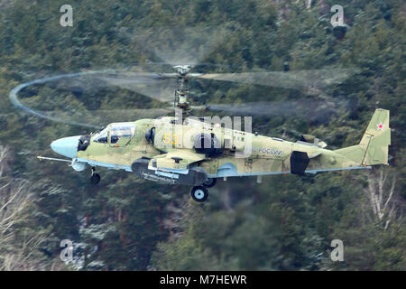 Ka-52 Alligator Kampfhubschrauber der russischen Luftwaffe, Russland. Stockfoto