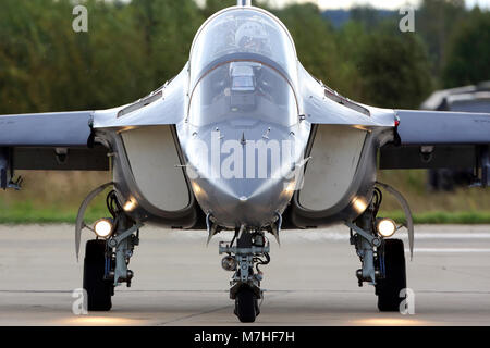 Yak-130 Ausbildung Flugzeuge der russischen Luftwaffe. Stockfoto