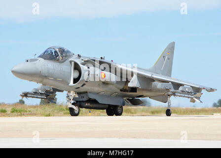 Spanische Marine AV-8B Harrier im Rota Naval Air Station, Spanien. Stockfoto