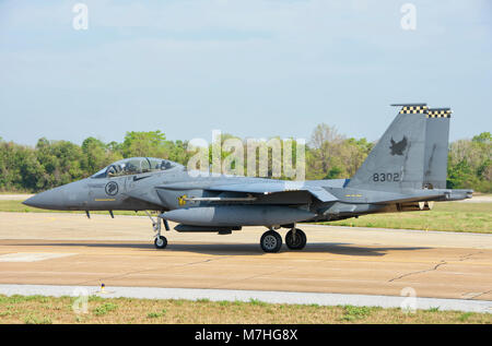 Royal Singapore Air Force F-15E Strike Eagle. Stockfoto