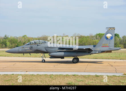 Royal Singapore Air Force F-15E Strike Eagle. Stockfoto