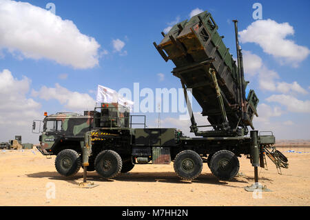 Israelische Streitkräfte Patriot PAC-3 air defence system. Stockfoto