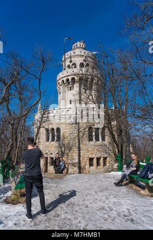 Elizabeth Aussichtsturm auf Janos Hügel Budapest Ungarn Europa Stockfoto