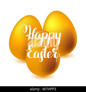 Frohe Ostern Grußkarte mit Eiern. Konzept für Urlaub Einladungen und Plakate eingesetzt werden Stock Vektor