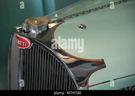 Bugatti Typ 57 Roadster Prototyp Replik aus das Museum Autovision in Altussheim Deutschland. Stockfoto