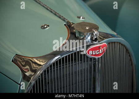 Bugatti Typ 57 Roadster Prototyp Replik aus das Museum Autovision in Altussheim Deutschland. Stockfoto