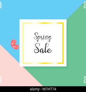 Frühling Verkauf mit schönen bunten Blume Hintergrund für Web Template, Banner, Flyer, Poster, Broschüre, gutschein rabatt. Vector eps Abbildung 1. Stock Vektor