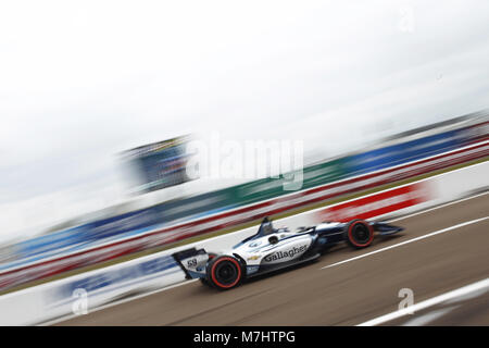 St. Petersburg, Florida, USA. 10 Mär, 2018. März 10, 2018 - St. Petersburg, Florida, USA: Max Chilton (59) Versuche für die Firestone Grand Prix von St. Petersburg in St. Petersburg in St. Petersburg, Florida zu qualifizieren. Credit: Justin R. Noe Asp Inc/ASP/ZUMA Draht/Alamy leben Nachrichten Stockfoto