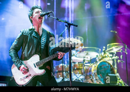 Leeds, Großbritannien. 10. März 2018. Kelly Jones, Richard Jones, Adam Zindani und Jamie Morrison von Waliser Rock Band Stereophonics führen an der Leeds Erste direkte Arena 10/03/2018 Credit: Gary Mather/Alamy leben Nachrichten Stockfoto