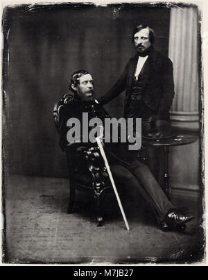 Eine Fotografie von Southworth und Hawes, die Louis Kossuth, einen ungarischen Revolutionsführer, und seinen Sekretär zeigt. Kossuth war eine Schlüsselfigur im ungarischen Unabhängigkeitskampf im 19. Jahrhundert. Stockfoto