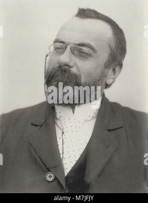 Francois Emile Zola (1840–1902) war ein bekannter französischer Schriftsteller und Dramatiker, bekannt für seine literarischen Werke, die Alfred Bruneau in Opern adaptierte. Dieses Foto fängt das Vermächtnis von Zolas Einfluss auf Drama und Literatur ein. Stockfoto