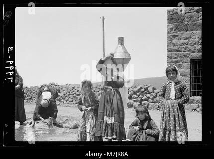 Jebel el-Drusische & Hauran. Ghureye. Drusischer Kinder LOC 17244 matpc. Stockfoto