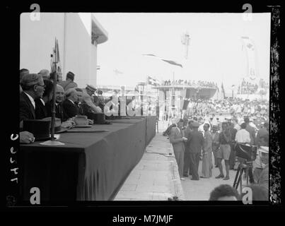 Eröffnung des Levant Messe. Tel Aviv Ap (RIL) 30, 1936. Verschiedene an der Dias LOC 16824 matpc. Stockfoto