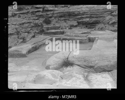 Petra. El-Habis Bereich. Sacellum auf el-Habis LOC 16280 matpc. Stockfoto