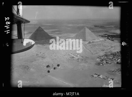 Luft Ansichten von Palästina. Kairo und die Pyramiden. Pyramiden und der Sphinx. Von der S.E. genommen LOC 15915 matpc. Stockfoto