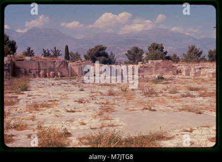 Ruinen auf Kreta Knossos. Zentrum der minoischen Kultur. Schloss mit Spültoiletten, Kanalisation, Wasser Piped-in von 7 Meilen entfernt LOC 23191 matpc. Stockfoto