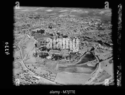 Luft Ansichten von Palästina. Jerusalem aus der Luft (die alte Stadt). Mount Zion aus dem Süden LOC 15845 matpc. Stockfoto