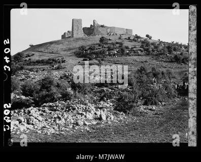 Ajlun entfernt. Kalaat Er-Rabad. Wie aus dem Westen LOC 15323 matpc gesehen. Stockfoto