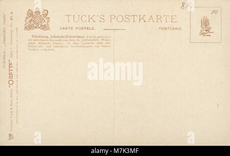 Dieses Bild zeigt das Dürerhaus in Nürnberg, Bayern, Heimat des berühmten deutschen Renaissance-Künstlers Albrecht Dürer. Stockfoto